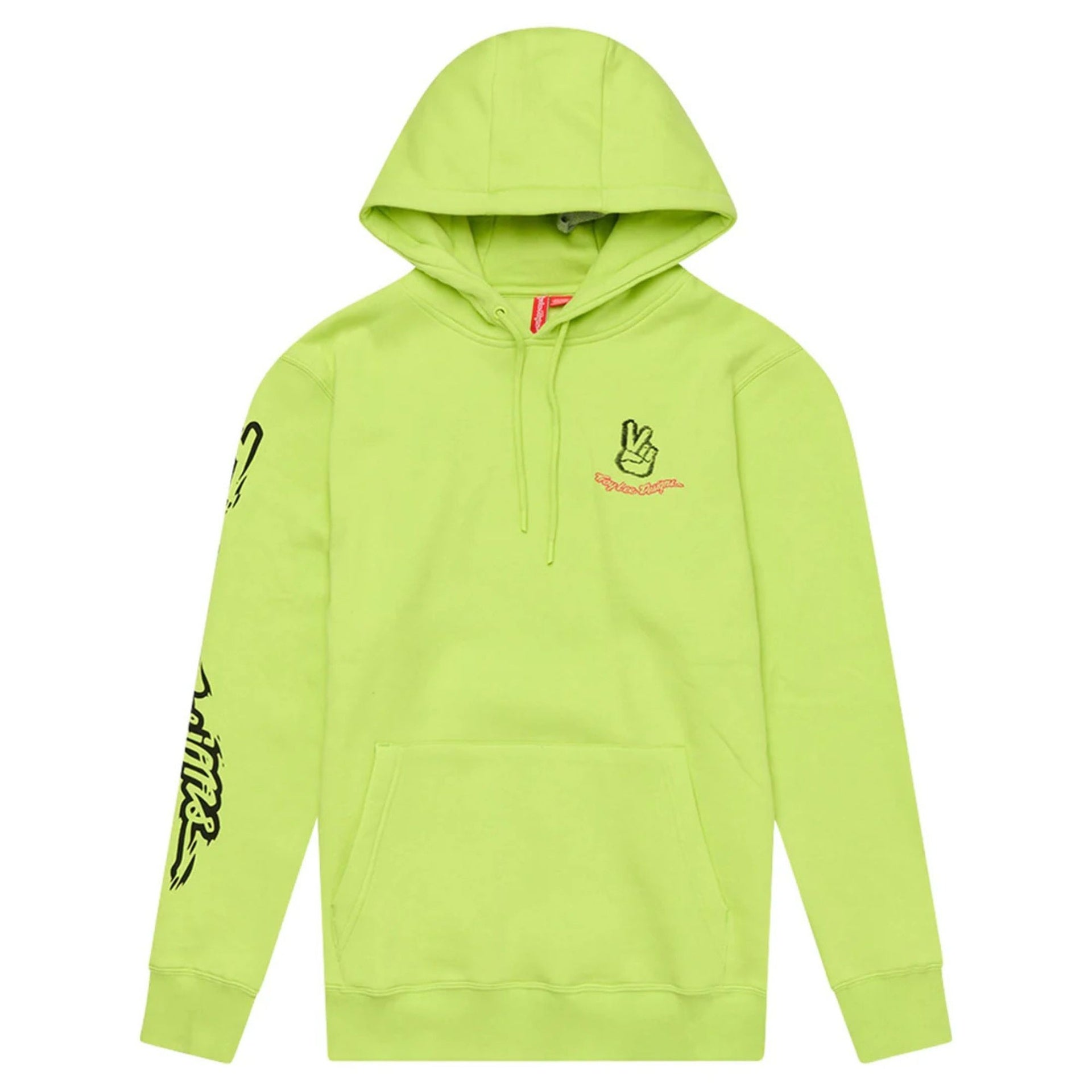 Hoodie Cerrada Troy Lee Designs Peace Out Glo Yellow